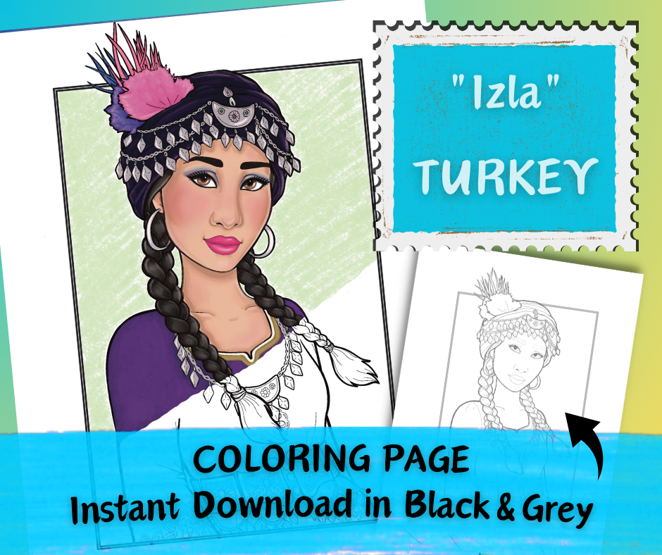 Izla - Turkey - Printable Coloring Page