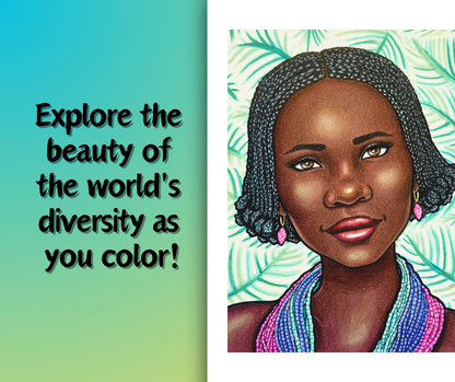World of Braids - Digital and Printable Coloring Book