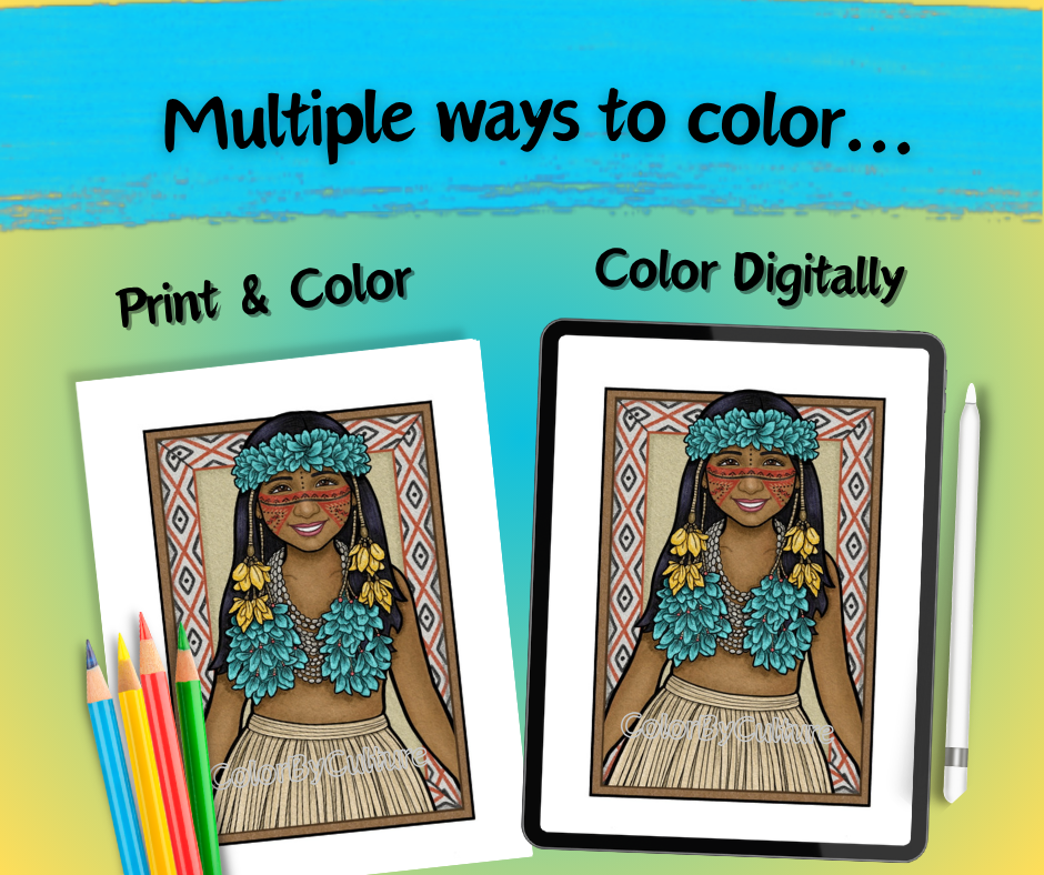Women of Brazil - Printable Coloring Set