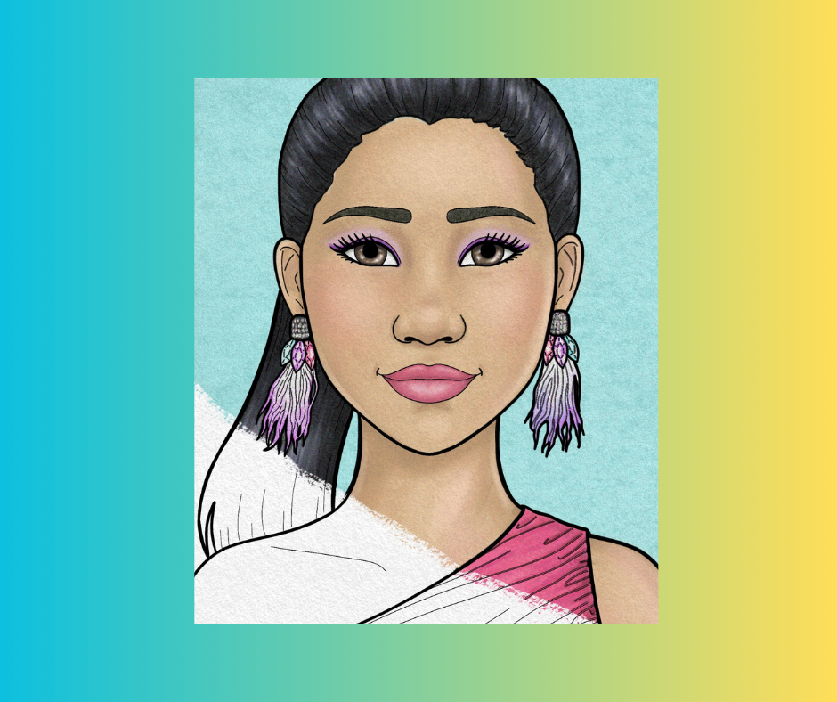 Zaria - Fashion Portrait - Printable Coloring Page