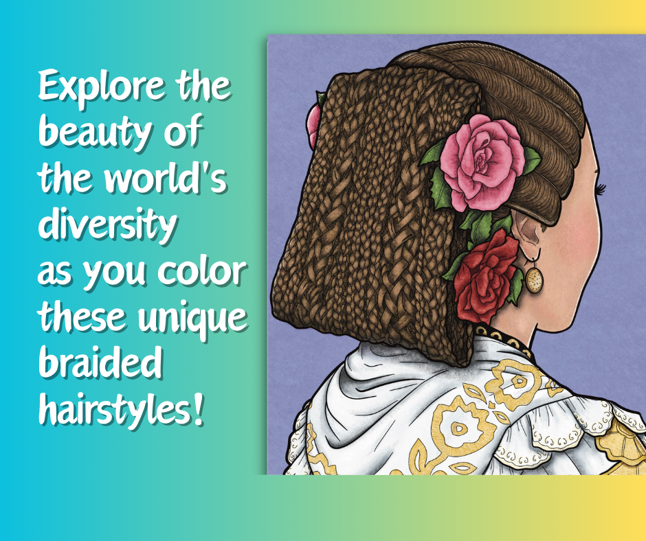 World of Braids - Digital Coloring Book - 10 Pages